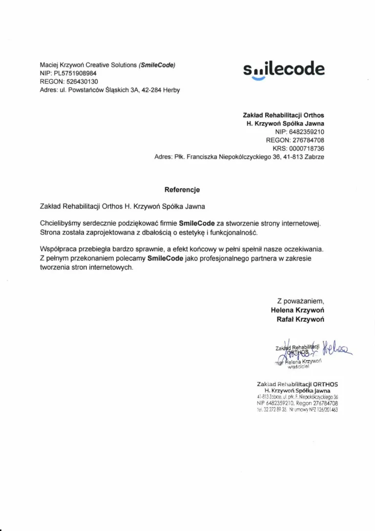 tworzenie stron internetowych