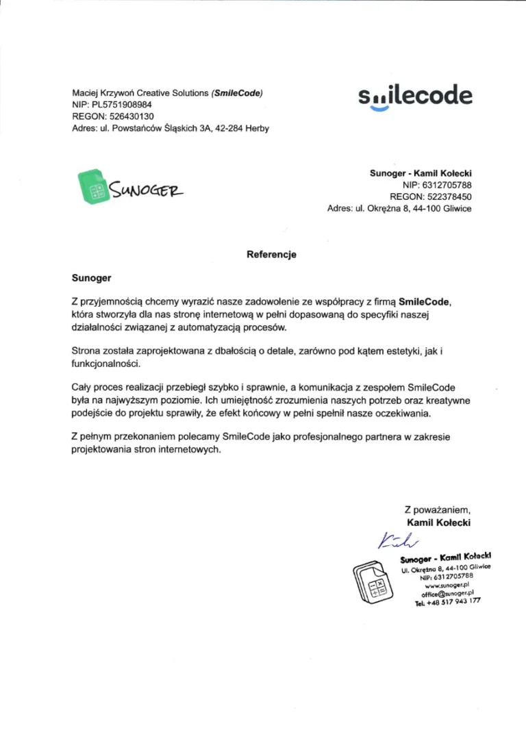 tworzenie stron internetowych
